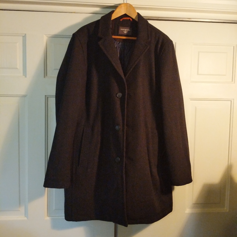 Dockers 3/4 length wool dress coat